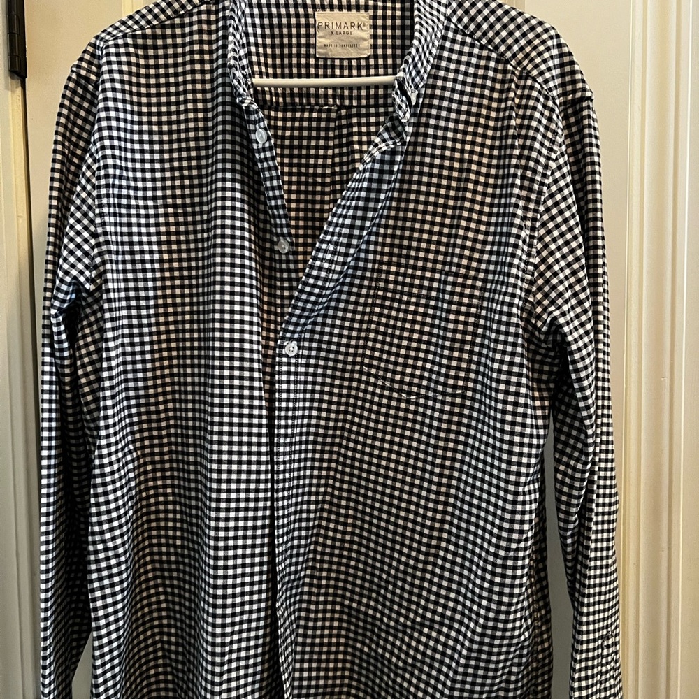 Primark Monochrome Checkered Shirt